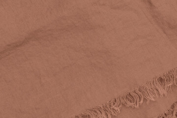Chocolate Brown cloth background, copy space