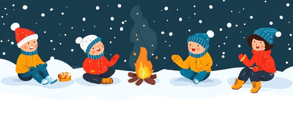Winter-Themed Community Event Flyer
