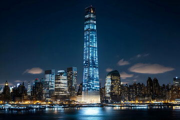 Night Cityscape, Skyscraper Illumination