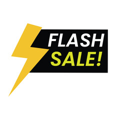 Flash Sale with thunder vector illustration