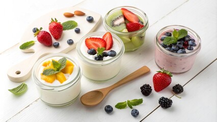 yogurt with fruits and berries