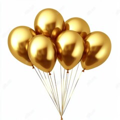 hyper realistic photo of  2025 gold balloon balloons isolated on white , isolated on white background,  , copy space, copy space for text,