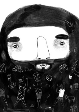 Man with a big beard