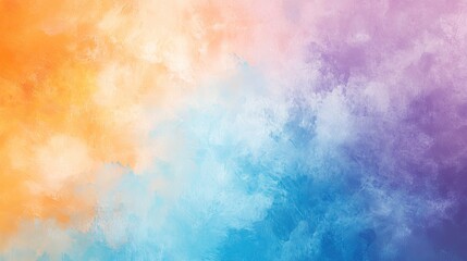 Fototapeta premium Blurred gradient background with soft blue, orange, and purple colors for a creative design banner template