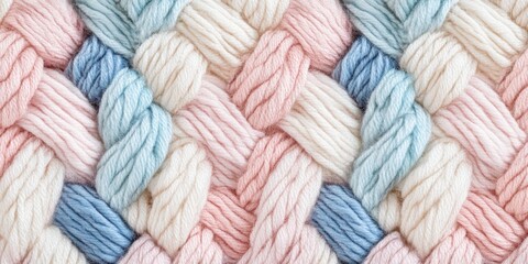Soft Pastel Yarn Creates a Woven Texture