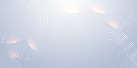 White abstract background. Modern circle lines pattern. Minimal geometric abstract white background with circle shape and line. Minimal geometric design. Vector illustration