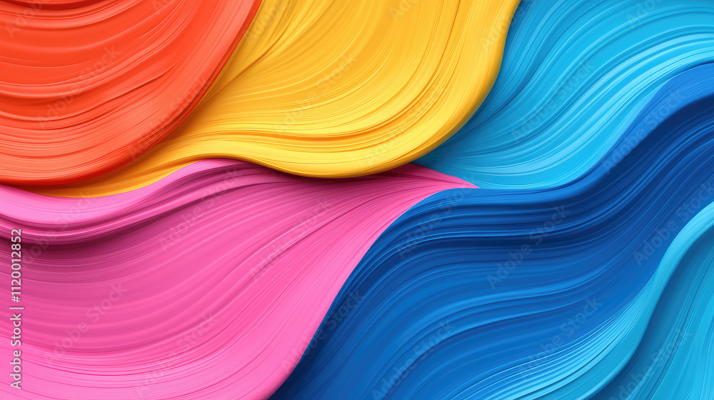 Poster vibrant abstract digital canvas, close-up view of a textured colorful background, ideal for creative