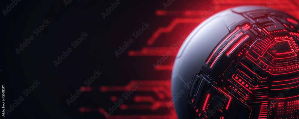 Poster exploring the futuretechnological sphere digital environment abstract art futuristic viewpoint cyber