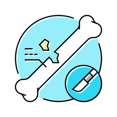 orthopedic surgery fracture injury color icon vector. orthopedic surgery fracture injury sign. isolated symbol illustration