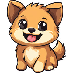 Cheerful Cartoon Dog Illustration - Mascot Design for Pet Products & Kids Toys