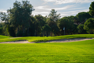 panoramic view of the golf course