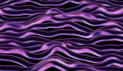 Dark Abstract Wavy Lines in Purple
