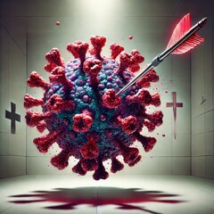 Arrow of hope destroys the virus