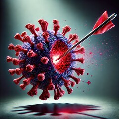 Arrow of hope destroys the virus