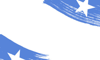 Somalia Flag with Brush Stroke Effect, Grunge brush stroke. Watercolor painting flag