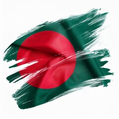 Bangladesh Flag Abstract Artistic Design AI Image