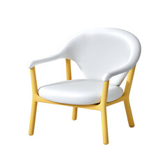 Chair transparent background room decoration material
