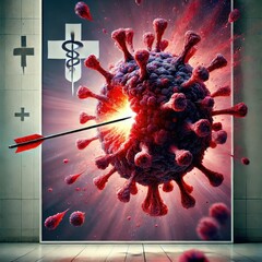 Arrow of hope destroys the virus