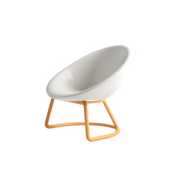 Chair transparent background room decoration material
