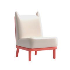 Chair transparent background room decoration material
