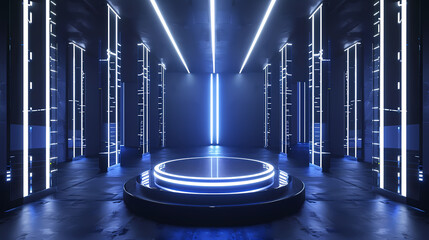 stage with lights
