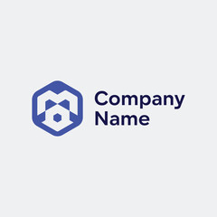 Modern geometric logo featuring the letters M and O interwoven within a hexagonal shape, highlighted by vibrant blue colors. Ideal for branding in tech and consultancy firms.