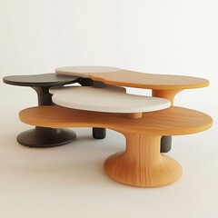 Minimalist Wooden Sculpture in Contemporary Living Space Design