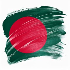Bangladesh Flag Abstract Design Transparent Background AI Image