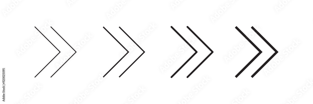 Poster arrows set. right arrow icons set. set different black arrows or web design. top. trend. arrow icon.