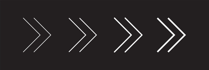 Arrows set. right arrow icons set. Set different black arrows or web design. Top. Trend. Arrow Icon. on white background.
