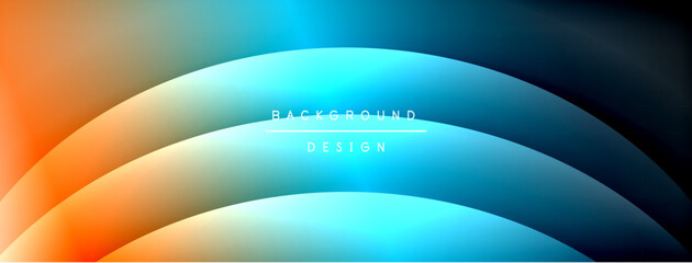 Bright rainbow style color gradient with curve round shape line background. Vector Illustration For Wallpaper, Banner, Illustration, landing page