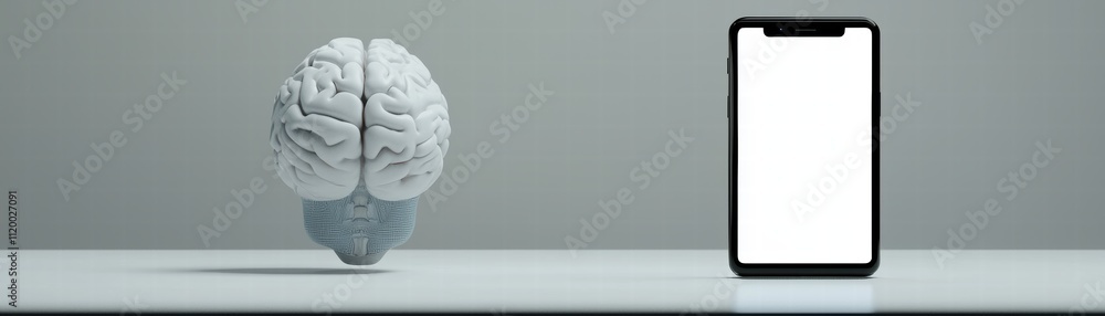 Poster ai-powered mobile app for early detection of health issues futuristic concept minimalist environment