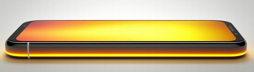 Obraz premium Ai-enhanced mobile phone display at modern tech expo digital showcase futuristic environment close-up view