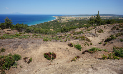 Anzac Bay and Gallipoli view from Conkbayiri Hill, Canakkale, Turkiye