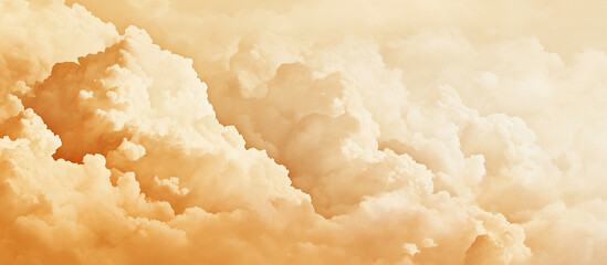 Vibrant Orange Cloudscape: A Surreal Watercolor Sky Background
