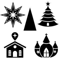 Christmas vector. Christmas Silhouette. Christmas. Silhouette Cut File. 