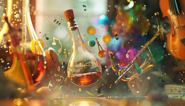 The mystical potion turned ordinary objects into musical instruments, filling the air with melodies