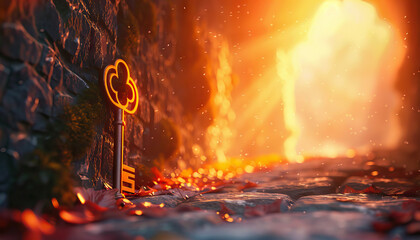 The magical key unlocked doors to imaginary realms, inviting exploration and discovery