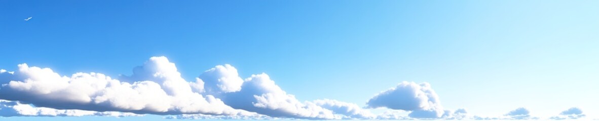 White clouds in the blue sky, white clouds on a clear day