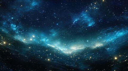 An artistic interpretation of the Australian flag with bright stars glowing in a night sky theme