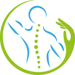 Obraz premium Person und Hand, Orthopädie, Chiropraktiker, Logo, Icon 