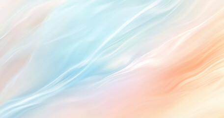 Obraz premium Background with pastel gradient waves in pink, blue, yellow, and white tones.