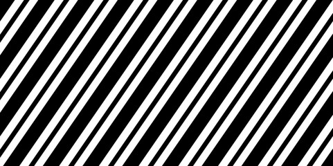Vector illustration of black line on white color background. Design of different diagonal stripe seamless pattern for web, site, banner, poster, print.