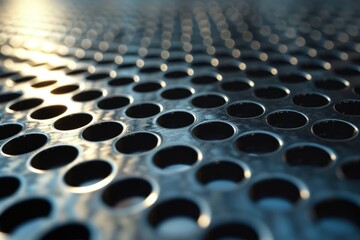 Obraz premium Dotted Metal Plate Background: Three-Dimensional Carbon Texture