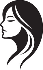 woman face vector art silhouette