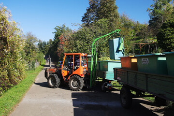 Wine yards in Stuttgart region in Germany in October	