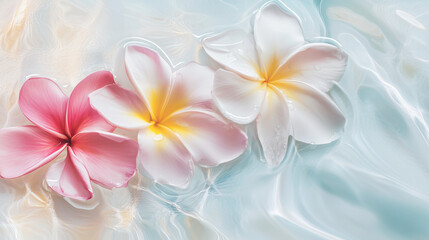 Fototapeta premium Plumeria Serenity: Tropical Flower Aesthetic