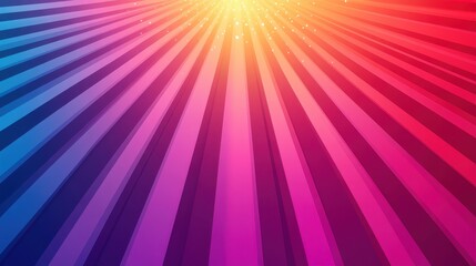 Obraz premium Vibrant Radiating Background with Rays in Bright Colors of Red, Pink, and Blue