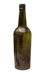 Old bottle on white, isolated