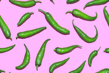 Seamless chilli pop art pattern wallpaper